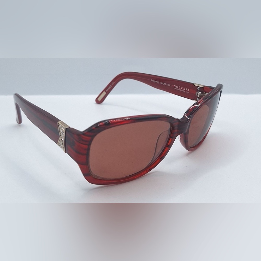 Solvari Sydney 2 Burgundy Oval Sunglasses Frames Only